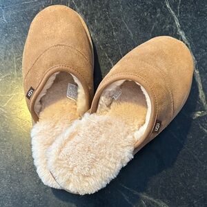 UGG Chestnut Sheepskin Lined Slippers